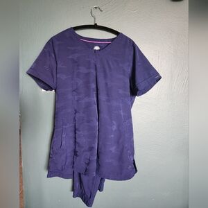 Healing Hands Purple Label Joy and Tate Camo Scrub Set